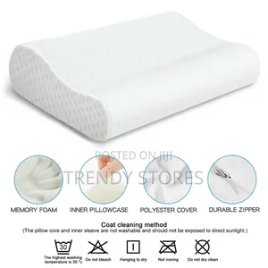 Memory Pillow ya Latex Asilia - Nyeupe
