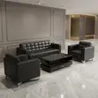 Executive 5-Seater Leatherette Office Sofa Set - Black - 3