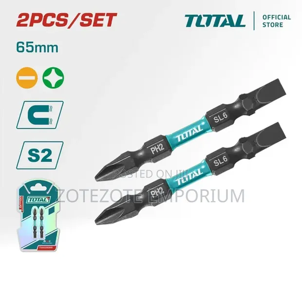 Total Impact Screwdriver Bit Set (10pcs) - 1