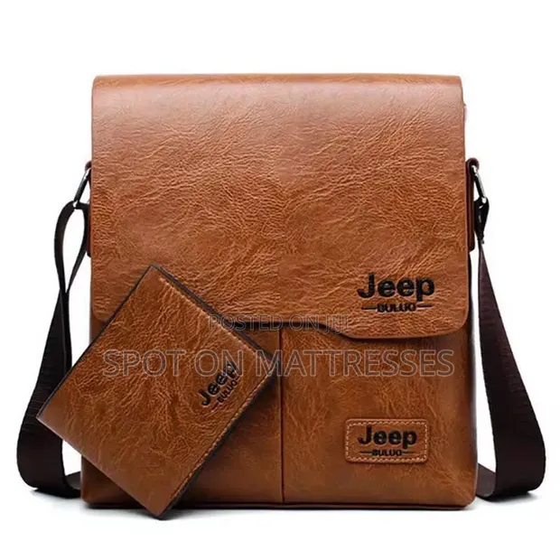 Jeep & Polo Leather Shoulder Bags - Brown & Black - 1