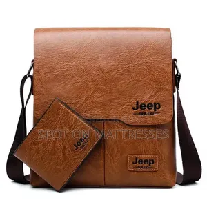 Jeep & Polo Mikoba ya Mabega ya Ngozi - Kahawia na Nyeusi