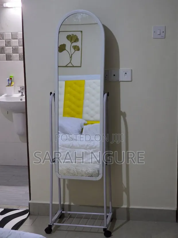 Full Length Dressing Mirror with Wheels - 1