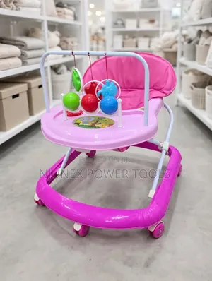 Pink Baby Walker with Activity Tray