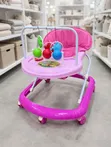 Baby Walker Ya Pink Na Tray Ya Shughuli - 1