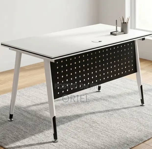 Premium White Office Work Desk - Modern Computer Desk Kenya - 1