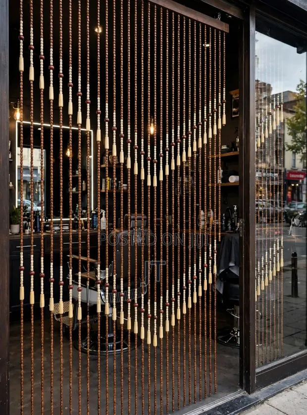 Wooden Beads Salon Curtain 100cm x 180cm - 1