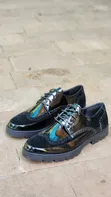 Viatu vya Brogue vya Unisex - Ngozi Nyeusi - 2