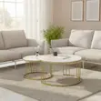 High Quality Nesting Coffee Table - White Glossy - 1