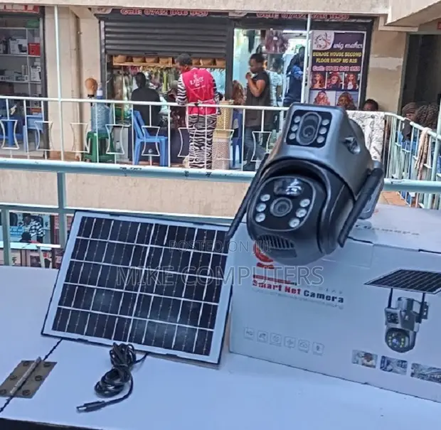 V380 Dual Lens Solar 4G CCTV Camera - 1