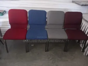 Kiti cha Plastiki cha Kisasa - Rangi ya Kutupwa Nyekundu