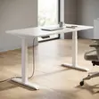 White 140cm Electric Office Desk - 1