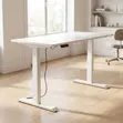 White 140cm Electric Office Desk - 2