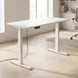 White 140cm Electric Office Desk - 3