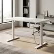 White 140cm Electric Office Desk - 5