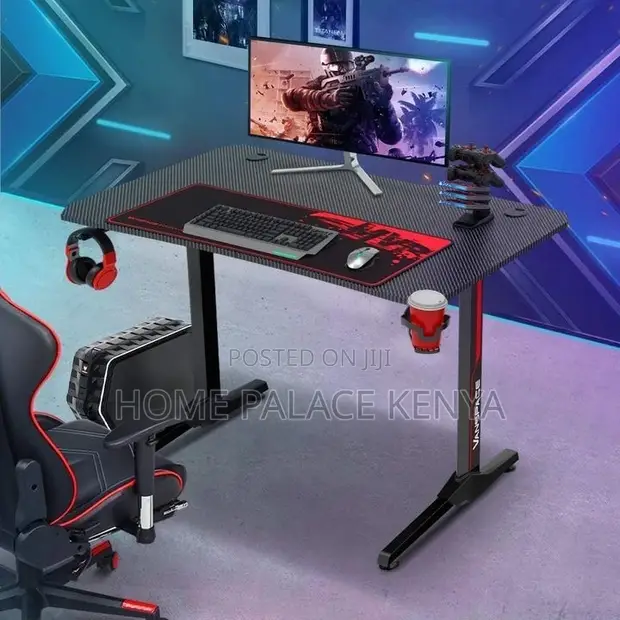 Stylish Ergonomic Gaming Table - Black - 1