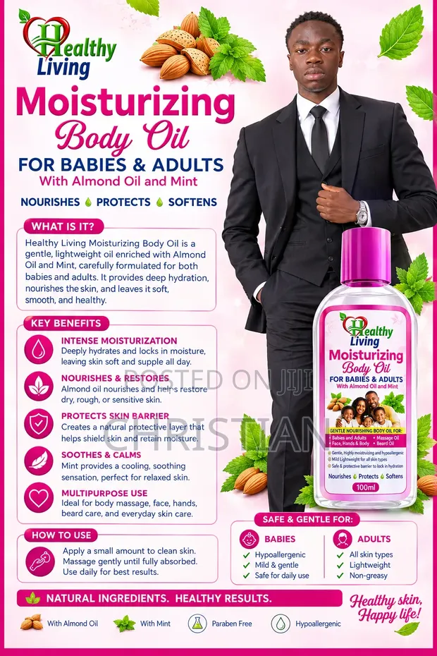 Hy Living Moisturizing Body Oil for Babies & Adults - 1