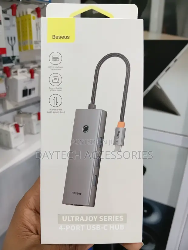 Baseus UltraJoy Series 4-in-1 USB-C Hub - Grey - 1