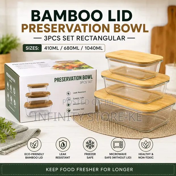 Set ya Miskari ya Bamboo (3pcs Mstatili) - 1