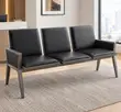 Modern 3-Link Arm Waiting Bench - Black - 3
