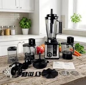 Bardefu 8-in-1 Blender na Food Processor ya Stainless Steel