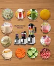 Bardefu 8-in-1 Blender na Food Processor ya Stainless Steel - 3