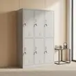 6-Door Metallic File Locker - White - 4