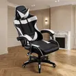 Ergonomic Gaming Office Chair with Headrest - Red - 4