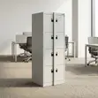 4-Drawer Metal Cabinet with Bar - White - 3