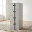 4-Drawer Metal Cabinet with Bar - White - 4