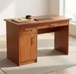 120cm Office Desk with Cupboard - Brown - 5