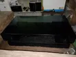 Elegant Black Glass Coffee Table with Storage - 1