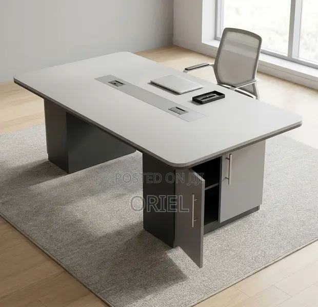 Gray 2.4M Boardroom Table - 1