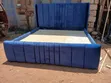 5x6 Chester Bed - Royal Blue Velvet - 1