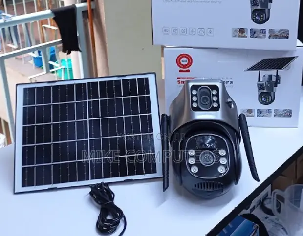 Kamera ya CCTV ya Lensi Mbili ya 4G SIM yenye Solar Panel - 1