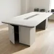 2.4M Gray Executive Modern Boardroom Table - 2