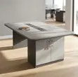 2.4M Gray Executive Modern Boardroom Table - 4