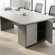 2.4M Gray Executive Modern Boardroom Table - 5