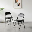Stylish Folding Chair - Black - 1