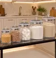 5-Piece Acrylic Storage Canister Set (2.2L-18L) - 1