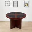 Meza ya Mikutano ya Mviringo ya Mahogany 1200mm - 5