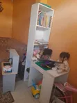 Kifaa cha Kusomea cha Watoto na Rafu za Vitabu - Nyeupe - 3