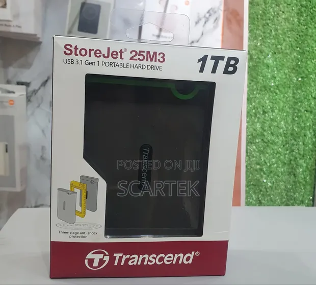 Transcend StoreJet 25M3 1TB Portable Hard Drive - 1