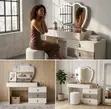 Modern Dressing Table Vanity with Mirror - 5