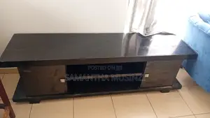 Used Black TV Stand with Drawers