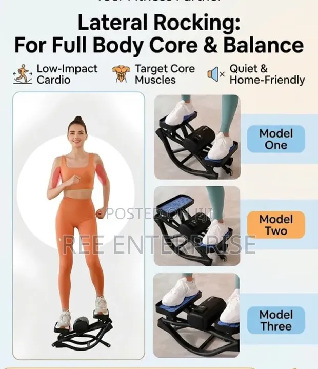 Rock Side Stepper na Mkeka na Resistance Bands - 1