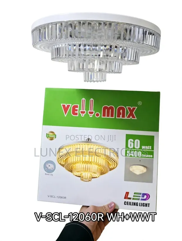 Crystal Chandelier Ceiling Light - 60W - 1