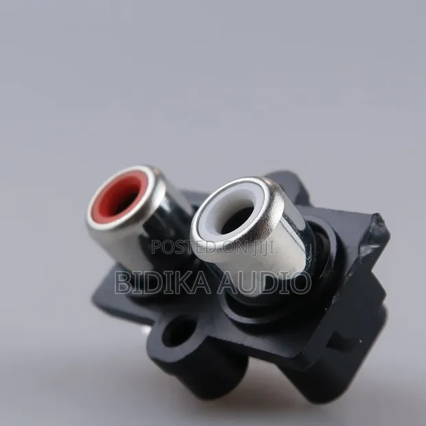 AV2 7RCA Dual RCA Socket Right Angle Audio Connector - 1