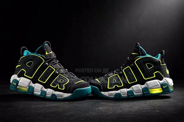 Nike Air More Uptempo '96 Black Volt Geode Teal - 1