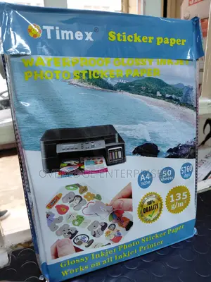 Glossy Sticker Paper for Inkjet & Laser Printers