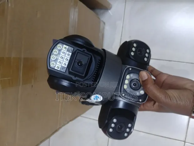 Smart Triple Lens 4G Electric Camera for Warehouse Protection - 1